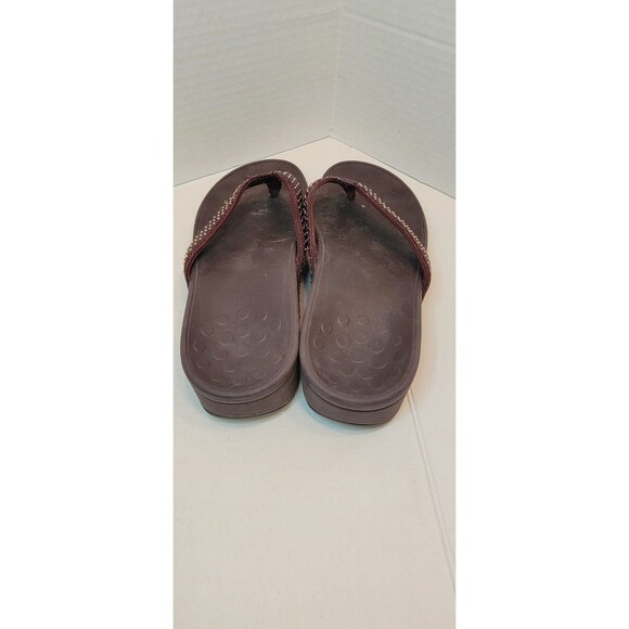 VIONIC Women's High Tide Brown Leather Orthopedic Sandal Size 8 - Picture 2 of 5